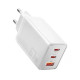 Зарядний пристрій ESSAGER ECT67W Gan 1USB 2T-C 67W white (ECT67W-LJB02-Z)