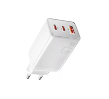 Зарядний пристрій ESSAGER ECT67W Gan 1USB 2T-C 67W white (ECT67W-LJB02-Z)