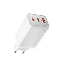 Зарядний пристрій ESSAGER ECT67W Gan 1USB 2T-C 67W white (ECT67W-LJB02-Z)