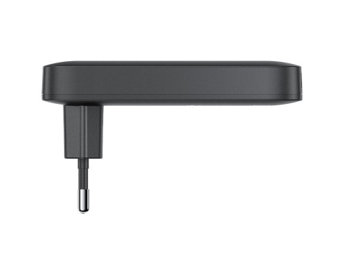 Мережевий зарядний пристрій ACEFAST A100 PD65W GaN 2C+A ultra-thin Charger Black (6974316283492)