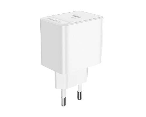 Мережевий зарядний пристрій BOROFONE BAS13A Erudite single port PD20W charger(EU) White (6941991104862)