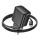 Мережевий зарядний пристрій HOCO CS24A Puerto single-port PD25W charger set (C to C)(EU) Black (6942007639774)
