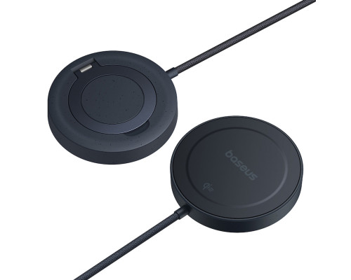 Бездротовий зарядний пристрій Baseus Simple Mini4 Magnetic Wireless Charging Stand 15W Universal Explorer Edition Cosmic Black (P10273300121-02)