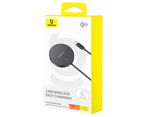 Бездротовий зарядний пристрій Baseus Simple Mini4 Magnetic Wireless Charging Stand 15W Universal Explorer Edition Cosmic Black (P10273300121-02)