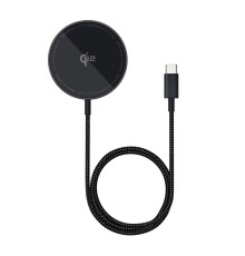 Бездротовий зарядний пристрій Baseus Simple Mini4 Air Magnetic Wireless Charger Qi2 15W Cluster Black (P10278200111-00)