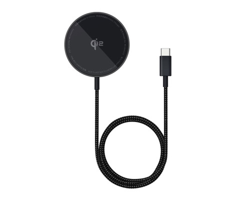 Бездротовий зарядний пристрій Baseus Simple Mini4 Air Magnetic Wireless Charger Qi2 15W Cluster Black (P10278200111-00)