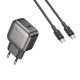 Мережевий зарядний пристрій BOROFONE BAS53A Absolute single-port PD20W charger set (C to C) (EU) Black (6941991116193)