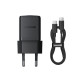 Мережевий зарядний пристрій Baseus Palm Fast Charger 1C 30W EU Cluster Black(With: Baseus Mini White Cable Type-C to Type-C 60W(20V/3A) 1m Cluster Bla (P10111605113-01)
