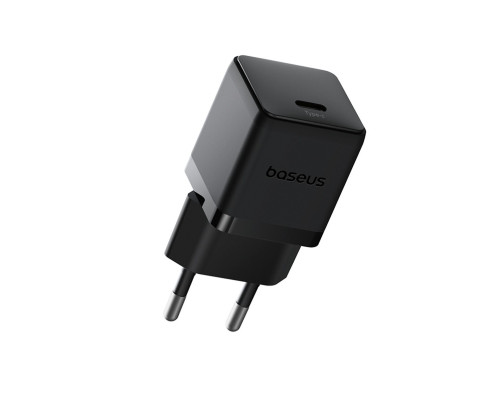 Мережевий зарядний пристрій Baseus Palm Fast Charger 1C 30W EU Cluster Black(With: Baseus Mini White Cable Type-C to Type-C 60W(20V/3A) 1m Cluster Bla (P10111605113-01)