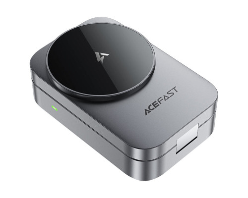 Бездротовий зарядний пристрій ACEFAST E22 Desktop 3-in-1 Wireless Charging holder Metal Gray (6974316284079)