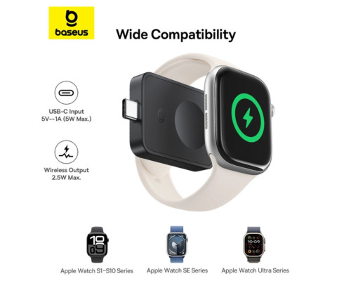 Бездротовий зарядний пристрій Baseus MagPro Magnetic Wireless Charger for E-Watch 2.5W Cosmic Black (P10264106123-00)