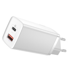 Мережевий зарядний пристрій Baseus GaN2 Lite Quick Charger C+U 65W EU White (CCGAN2L-B02)