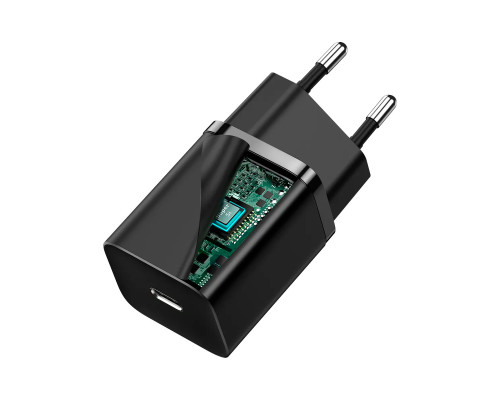 Мережевий зарядний пристрій Baseus Super Si quick charger IC 30W EU Black (CCSUP-J01)