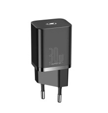 Мережевий зарядний пристрій Baseus Super Si quick charger IC 30W EU Black (CCSUP-J01)