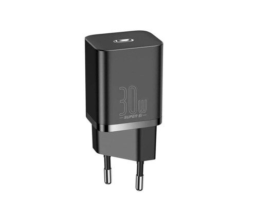 Мережевий зарядний пристрій Baseus Super Si quick charger IC 30W EU Black (CCSUP-J01)