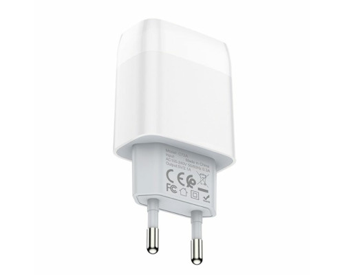 Мережевий зарядний пристрій HOCO C72A Glorious single port charger 10.5W White (6931474712899)