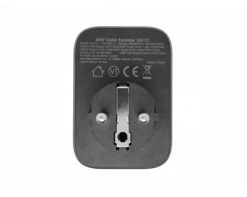 Зарядний пристрій UGREEN CD314 30W Outlet Extender EU (2A1C) (UGR-90613) (UGR-90613)
