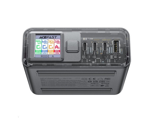 Мережевий зарядний пристрій ACEFAST Z4 PD218W GaN (3*USB-C+USB-A) desktop charging adapter,space Gray (AFZ4G)