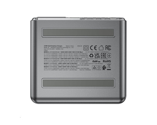 Мережевий зарядний пристрій ACEFAST Z4 PD218W GaN (3*USB-C+USB-A) desktop charging adapter,space Gray (AFZ4G)