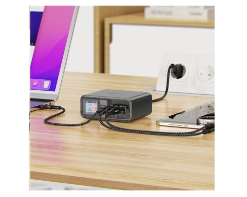 Мережевий зарядний пристрій ACEFAST Z4 PD218W GaN (3*USB-C+USB-A) desktop charging adapter,space Gray (AFZ4G)