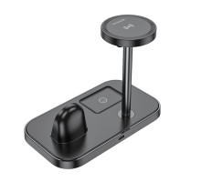 Бездротовий зарядний пристрій BOROFONE BQ29 Feliz 3-in-1 wireless fast charger Black (6941991110290)