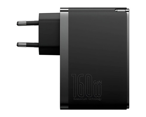 Мережевий зарядний пристрій Baseus GaN5 Pro Digital Fast Charger 2C+U 160W EU Cluster Black (With Superior Series Fast Charging Data Cable Type-C to T (P10110825113-00)