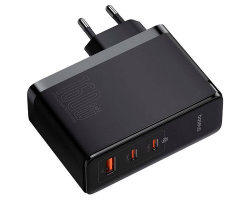 Мережевий зарядний пристрій Baseus GaN5 Pro Digital Fast Charger 2C+U 160W EU Cluster Black (With Superior Series Fast Charging Data Cable Type-C to T (P10110825113-00)