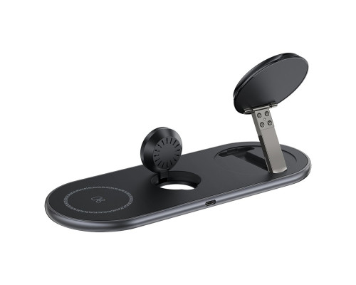 Бездротовий зарядний пристрій ACEFAST E19 Qi2 desktop 3-in-1 wireless charging holder Black (6974316283096)