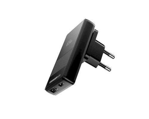 Зарядний пристрій ESSAGER Ultra Thin Gan 65W 1C1A BLACK (ECT65W-QCB01-Z)