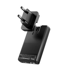 Зарядний пристрій ESSAGER Ultra Thin Gan 65W 1C1A BLACK (ECT65W-QCB01-Z)