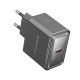 Мережевий зарядний пристрій BOROFONE BAS31A Treasure single port PD35W charger(EU) Black (6941991110580)