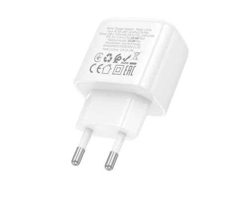 Мережевий зарядний пристрій HOCO CS53A Surplus single port PD25W charger White (6942007631488)