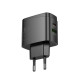 Мережевий зарядний пристрій HOCO CS63A Bright PD65W (1A1C) charger (EU) Black (6942007638470)