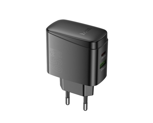 Мережевий зарядний пристрій HOCO CS63A Bright PD65W (1A1C) charger (EU) Black (6942007638470)