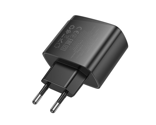 Мережевий зарядний пристрій HOCO CS63A Bright PD65W (1A1C) charger (EU) Black (6942007638470)