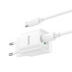 Мережевий зарядний пристрій HOCO C147A Charm PD20W+QC3.0 charger set (C to C)(EU) White (6942007630290)
