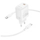 Мережевий зарядний пристрій BOROFONE BN26 Fuente single-port PD20W charger set (C to C) (EU) White (6941991120251)