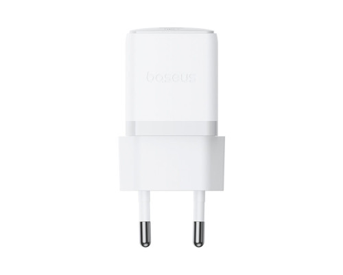 Мережевий зарядний пристрій Baseus Palm Fast Charger 1C 30W EU Moon White(With:Baseus Mini White Cable Type-C to Type-C 60W(20V/3A) 1m Moon White) (P10111605213-01)