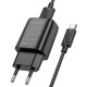 Мережевий зарядний пристрій HOCO C134A Solid single-port charger set (Type-C) (EU) Black (6942007621359)