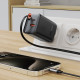 Мережевий зарядний пристрій ACEFAST A111 PD67W GaN charger(2*USB-C+USB-A) with retractable cable Black (6974316284062)