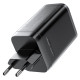 Мережевий зарядний пристрій ACEFAST A111 PD67W GaN charger(2*USB-C+USB-A) with retractable cable Black (6974316284062)