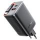 Мережевий зарядний пристрій ACEFAST A111 PD67W GaN charger(2*USB-C+USB-A) with retractable cable Black (6974316284062)
