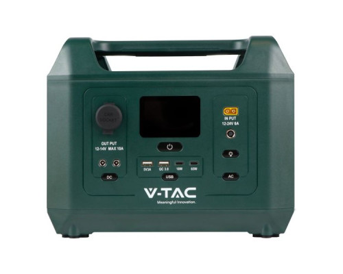 Зарядна Станція Power Station V-TAC VT-606N, 600W(1kW peak), 576Wh, QC 18W, PD 65W, DC, LiFePO4 Вітринний зразок Колір EU 2020000462415 ma37732_3664625