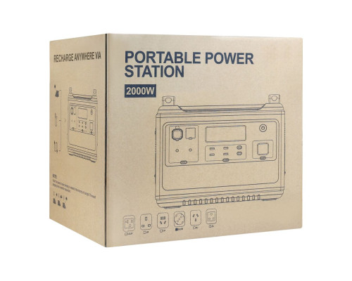 Зарядна Станція Power Station Brand SYD-N079, 2000W, 2048Wh, QC 3.0 22,5W, PD 100W, DC, LiFePO4 Колір EU plug 2020000483205 ma38444_3748639