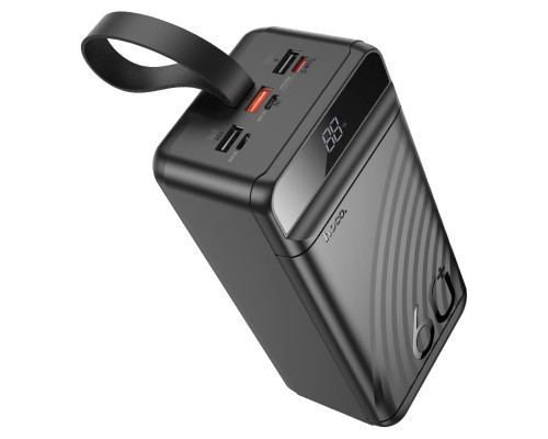 Зовнішній акумулятор HOCO J123C Element 22.5W+PD20W fully compatible power bank with digital display(60000mAh) Black (6942007612098)