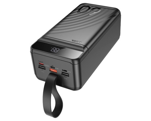 Зовнішній акумулятор HOCO J123C Element 22.5W+PD20W fully compatible power bank with digital display(60000mAh) Black (6942007612098)