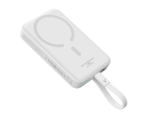 Зовнішній акумулятор Baseus Magnetic Mini Wireless Fast Charge Power Bank Type-C Edition 10000mAh 30W Stellar White (P1002210B223-00)