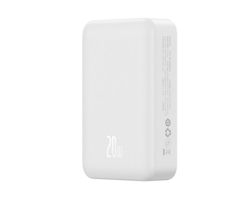 Зовнішній акумулятор Baseus Magnetic Mini Wireless Fast Charge Power Bank 20000mAh 20W White (PPCX150002)