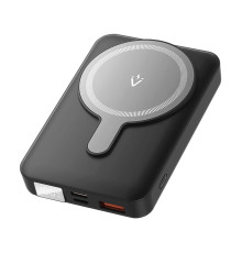 Зовнішній акумулятор Vention 10000mAh Magnetic Wireless Power Bank (USB-C + Lightning + USB-C + USB-A +Wireless) 22.5W Black LED Display Type (FHTB0) (FHTB0)