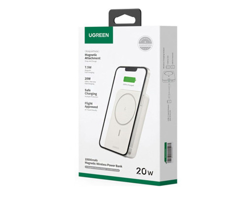 Зовнішній акумулятор UGREEN PB561 10000mAh MIni Magnetic Wireless 20W (UGR-25208)